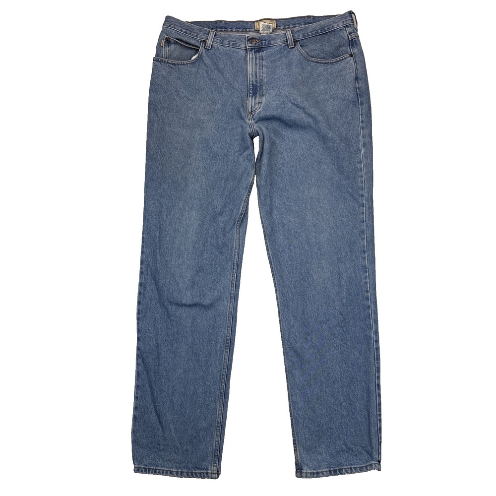 L.L. Bean Classic Fit Jeans Men's 40x34 Blue Denim 100% Cotton USA Workwear Dad